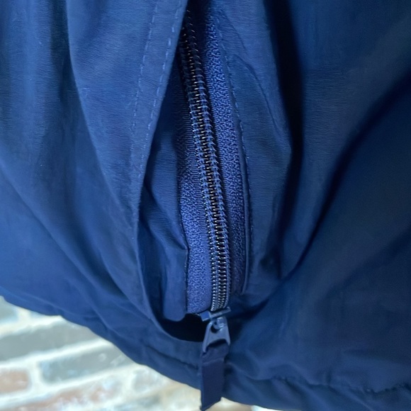 Columbia 90s Ski Jacket Navy Nylon Royal Blue Fleece Cinch Waist Size Medium - Picture 7 of 11